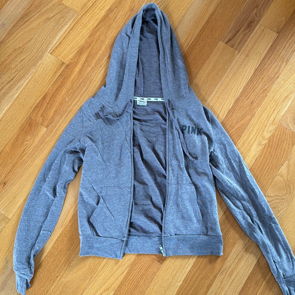Grey PINK zip up